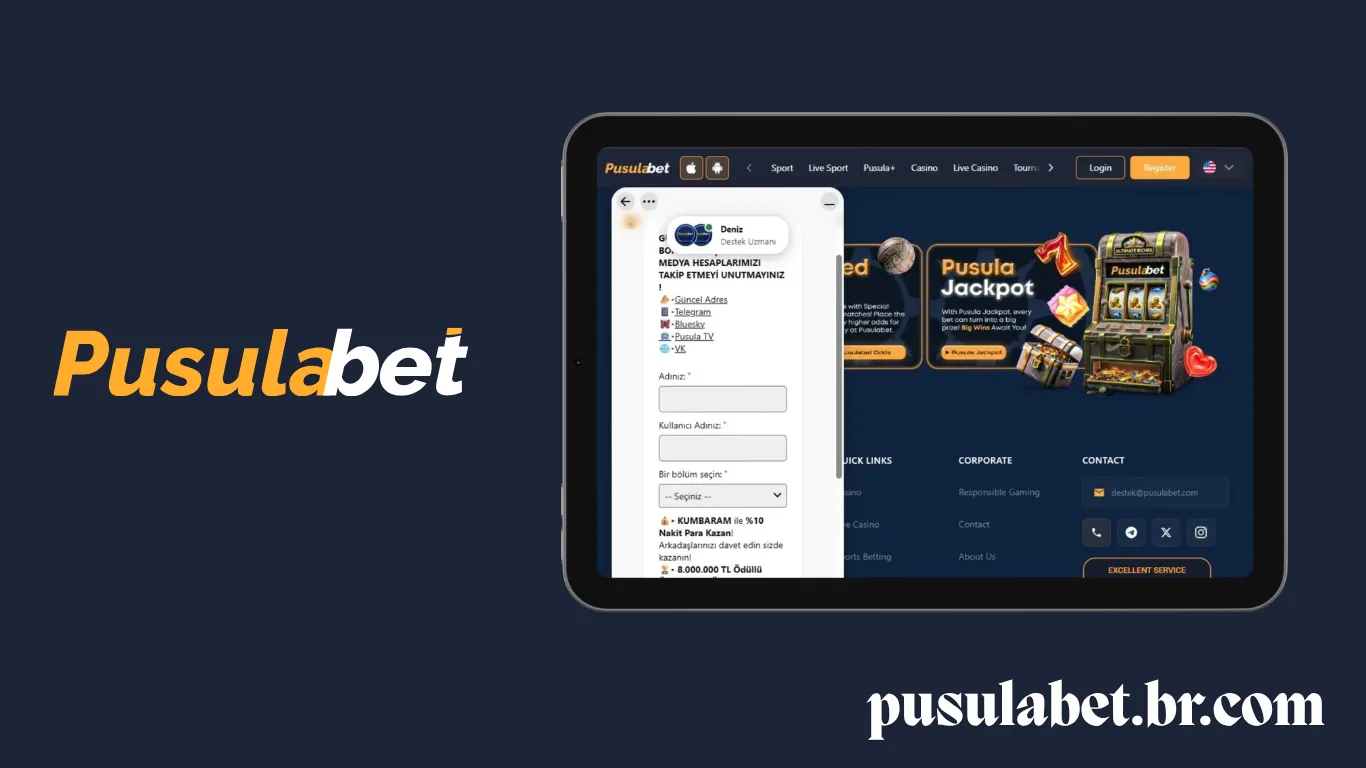 Como entrar em contato com o Pusulabet
