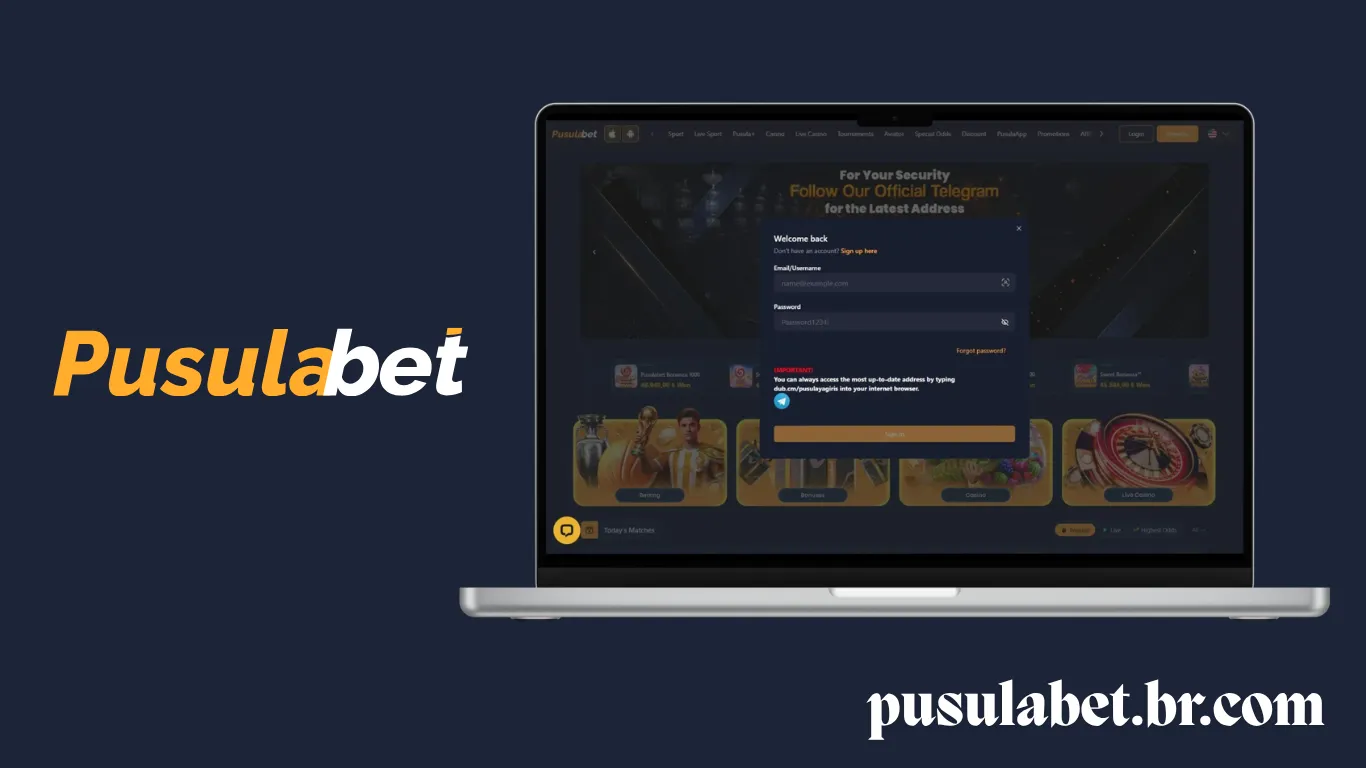 Como fazer login no Pusulabet