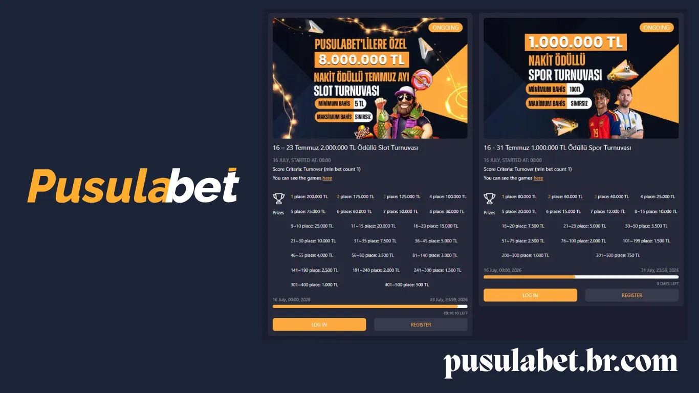 Torneios e competições do Pusulabet
