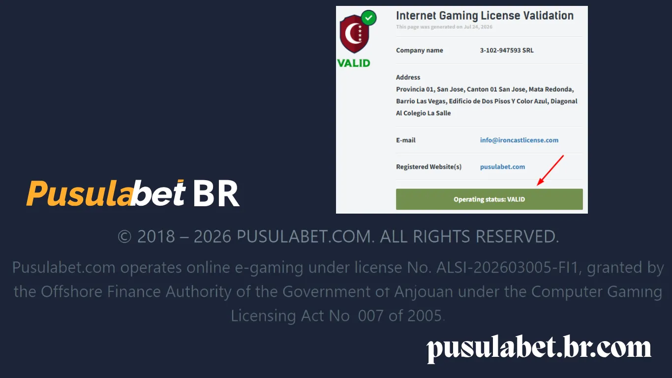 Licença internacional de jogos online